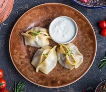 Манты с телятиной и картошкой