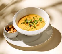 Сырный крем-суп с беконом