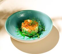 Оливье с лососем