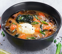 Мисо суп сливочный с лососем