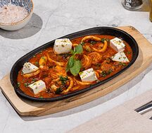 Саганаки с морепродуктами