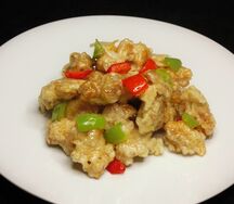 Курица в кляре в кисло-сладком соусе