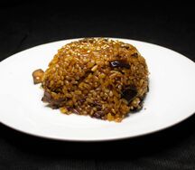 Рис, жаренный с баклажанами