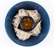 Гёдза с курицей и грибами