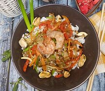 Тяхан с креветками