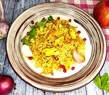 Плов узбекский с курочкой и гранатом