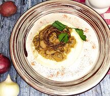 Телячья печень с картофельным пюре