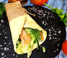 Ролл с сырным кремом и семужкой слабой соли