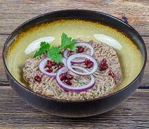 Красное лобио с орехами