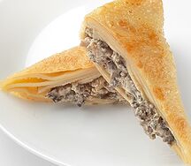 Блин с курицей и грибами