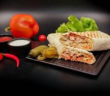 Шаурма острая с шашлыком из курицы
