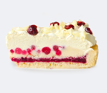 Брусничный кремовый пирог с белым шоколадом