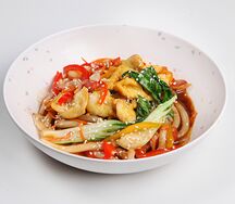 Лапша удон с курицей