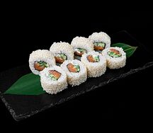 Лосось и огурец