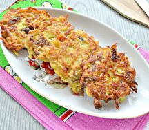 Драники с картофелем и шампиньонами со сметаной