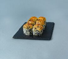 Запеченные угорь и омлет