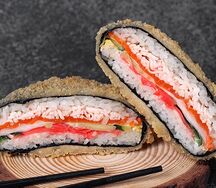 Суши-бургер Лосось-краб