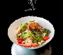 С креветкой и гребешком