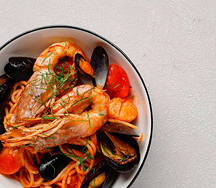 Спагетти с морепродуктами