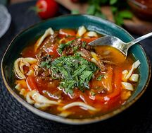 Лагман с домашней лапшой