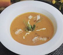 Тыквенный суп с креветками