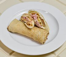 Блинчики с ветчиной и сыром