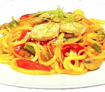 Удон с курицей