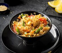 Рис с цыпленком и овощами