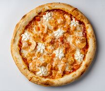 Пицца с креветками