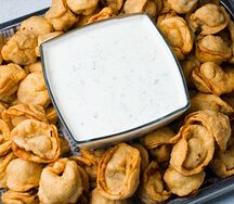 Жареные пельмени