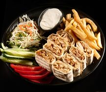 Шаурма на тарелке