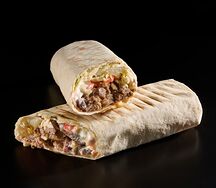 Шаурма с говядиной и бараниной на углях