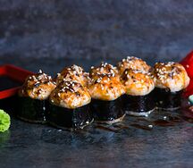 Запеченный с грибами