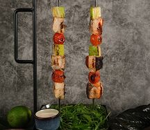 Шашлык из рыбы на мангале