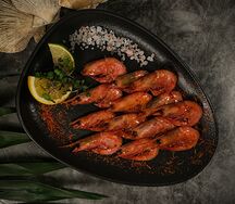 Магаданские креветки с соусом тайский чили