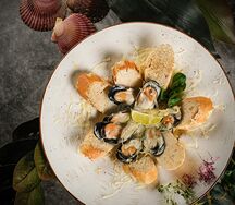 Мидии в сливочном соусе Блю Чииз