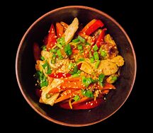 Вок курица терияки