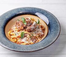 Паста с томленым ягненком