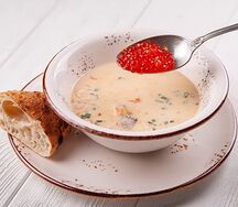 Финская уха с лососем