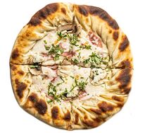 Мини-пицца с ветчиной и грибами