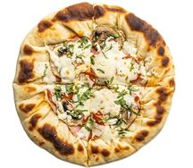 Мини-пицца с беконом и грибами