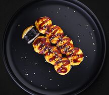 Запеченный японский омлет и курица