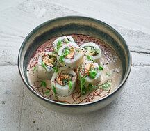 Снежный краб в соусе рони