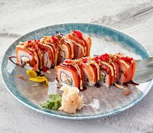 Краб манго с лососем