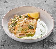 Треска со сливочным цукини