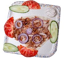 Донер открытый с курицей