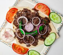 Донер открытый с говядиной