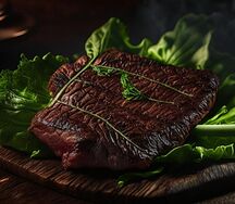 Стейк Поросенок против говядины Wok и Вок