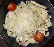Паста с куриным филе