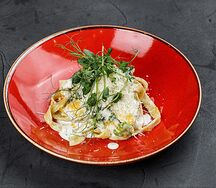 Сливочная паста с куриным филе и брокколи